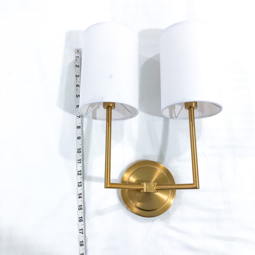 JVI Designs Elliot 2 Light Satin Brass Wall Sconce - Picture 3 of 5